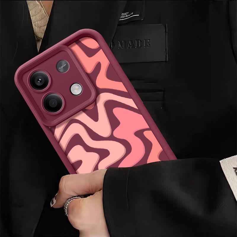 Цветной полосатый текстурированный чехол для телефона для Xiaomi 13T Pro 11T Poco F6 X6 Redmi Note 13 4G 12 11 Pro 10, мягкий противоударный защитный силиконовый чехол для объектива