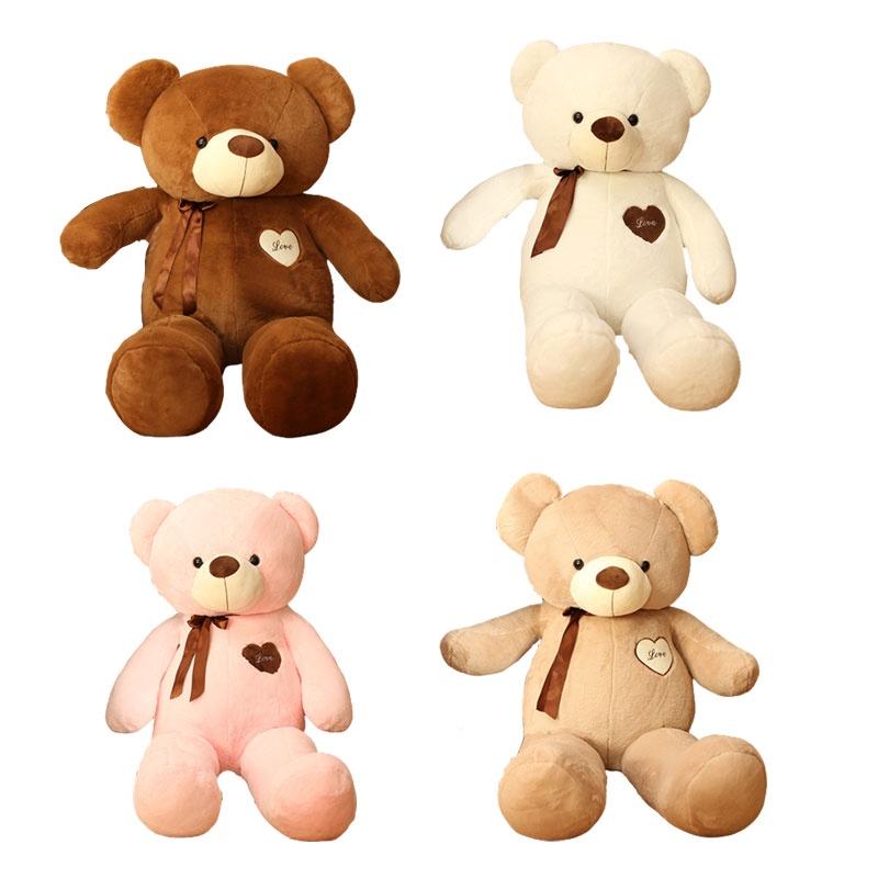 Genuine Teddy Bear Plushie With Silk Ribbon Perfect Gift For Baby Showers And Birthdays