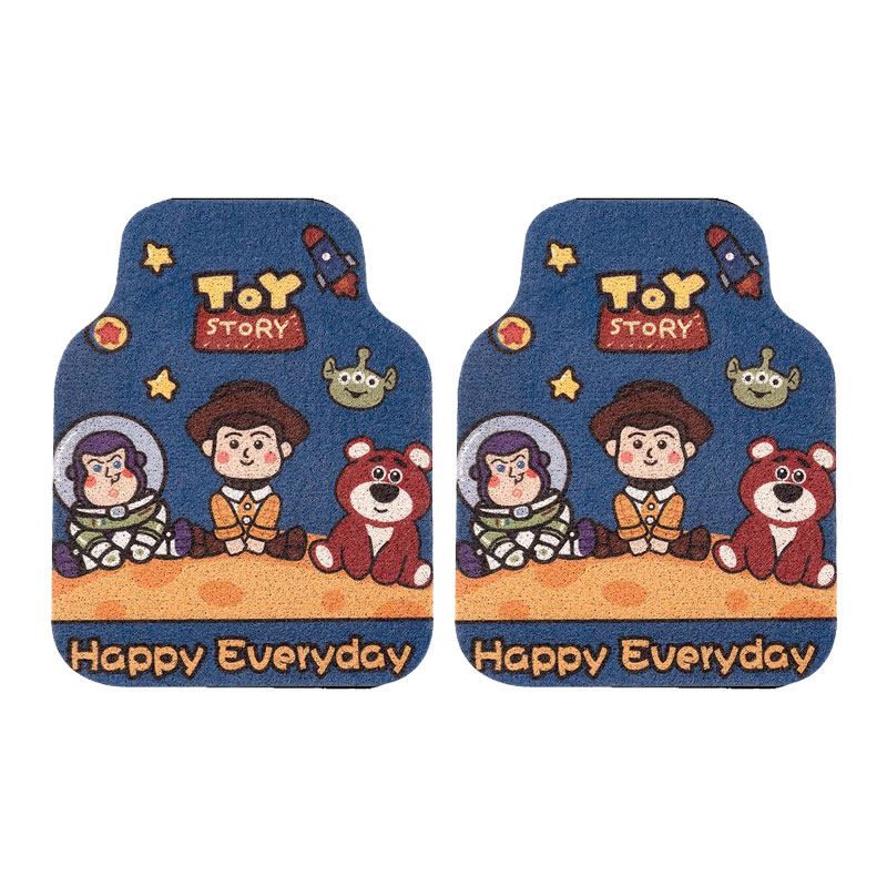 Car Foot Mat Neutral Wire Ring Cartoon Main Driving Single Piece Foot Mat Anti-Dirty Floor Mat Carpet Cute Mat