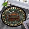 Steampunk Organ Gear Art Round Area Rug Under Office Chairs Bedroom Living Room Home Decor