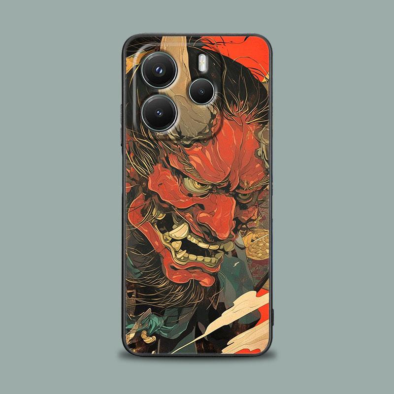 Чехол для телефона Samurai Ghost Hannya Ukiyo-E Mask для Xiaomi Redmi 14C 12C 10C 13C 4G Redmi Note 14 13 12 11 10 Pro Plus 12S 9S