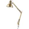 Globe Electric 56963 31.5" Multi-Joint Desk Lamp with Metal Clamp, Black, On/Off Rotary Switch on Shade, Partially Adjustable Swing Arm, Home