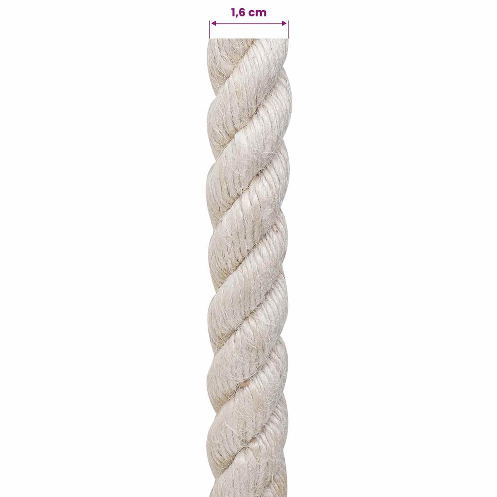 Jute Rope 16 mm White 100percent Tossa Jute