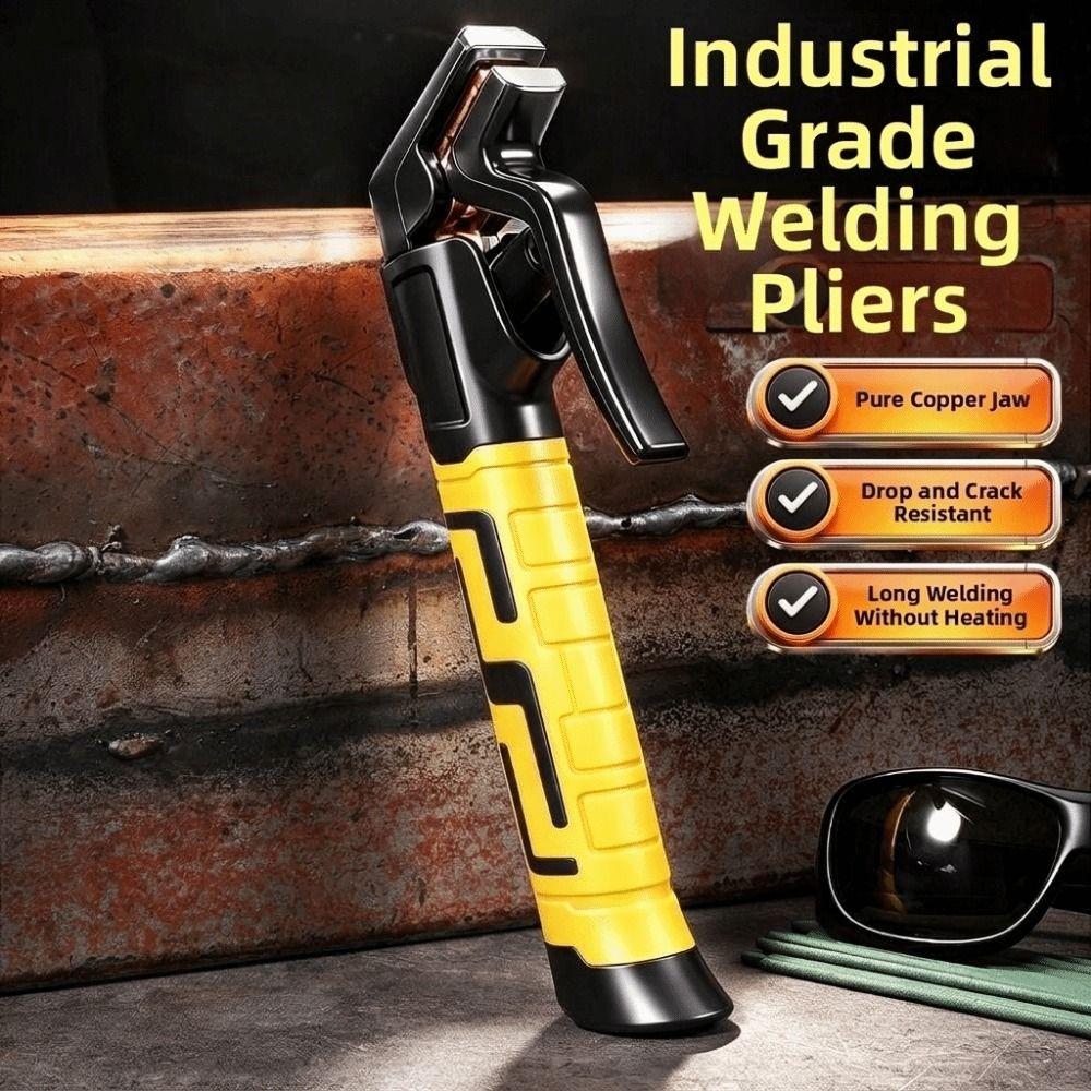 Bent Head Welding Electrode Holder Anti Scald Welding Clamp Portable Welding Tongs Welders
