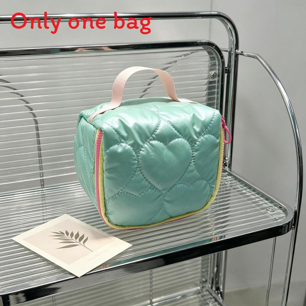 Stylish Heartshaped Cosmetic Organizer With Zipper Closure For Home Or Travel Use