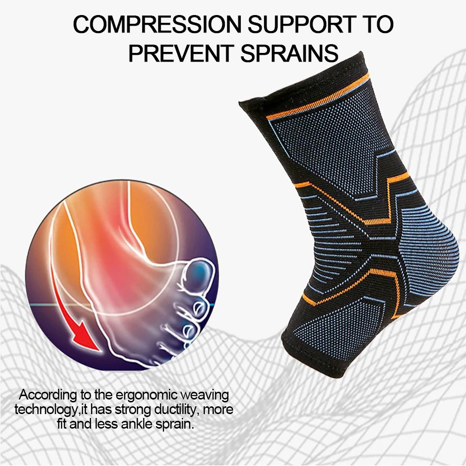 1Pcs Elastic Knitted Ankle Support Brace For Sports Yoga Basketball Volleyball Men Women Foot Joint Protector