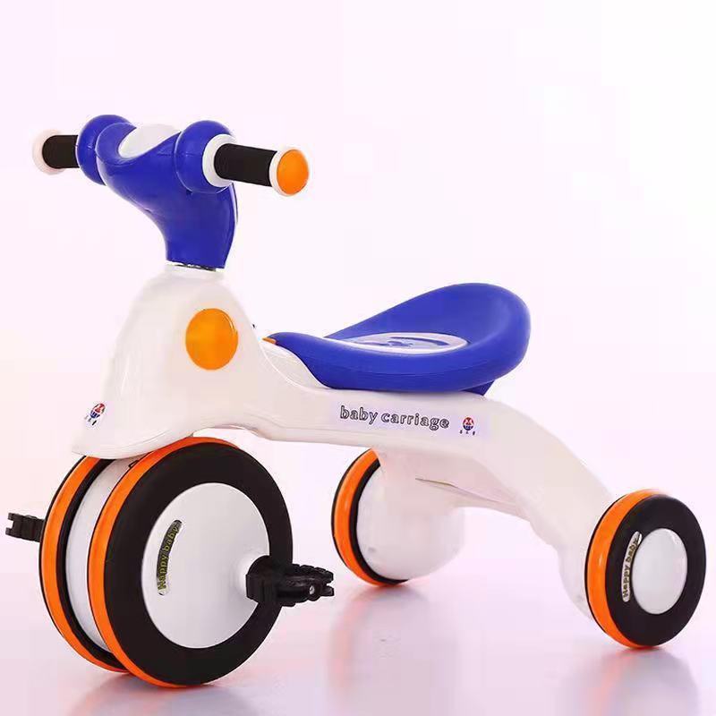 Lightweight Children's Tricycle with Music, Push Handle, and Pedals