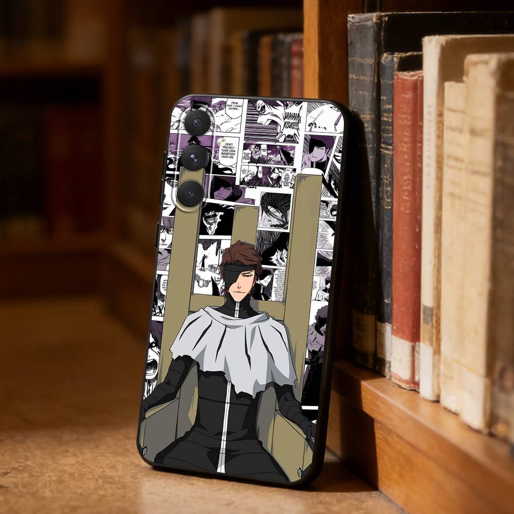 Чехол для телефона с Айдзеном Сосукэ из аниме B-Bleach для Samsung S26, S25, S24, S23, S22, S21, Plus, Fe, Lite, Других Черный чехол