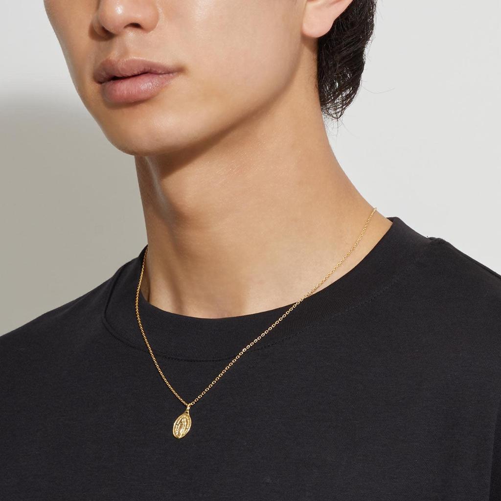 Ожерелье с подвеской в виде монеты Мария Мотив Овал K18 18K Золото [Лара Кристи] lp71-0028-yg