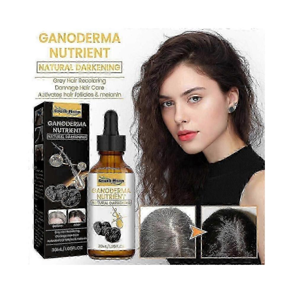 5pcs Grey Hair Reverse Serums Ganoderma Nutrient Natural Darkening Serums 30ml Anti-Greying Hair Serums for Promoting Healthier
