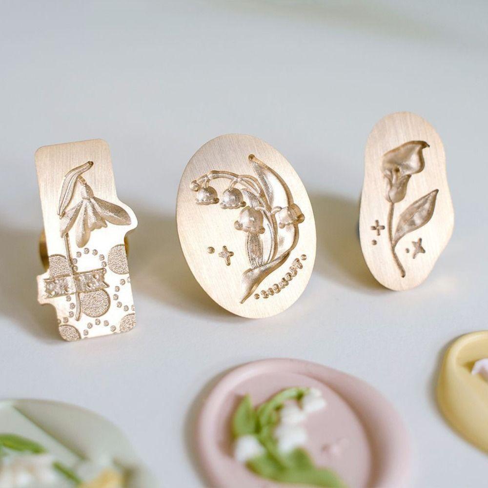 Antique Metal Vintage Sakura Wax Seal Stamp DIY Retro Sealing Wax Seal Stamp Girl Gift