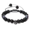 JYL TS Bracelet Men's Skull  Braided Minimalist Attracts Courage & Positive Vibe