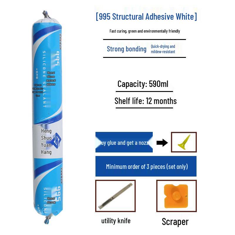 Weather-Resistant Black Silicone Sealant for Doors and Windows