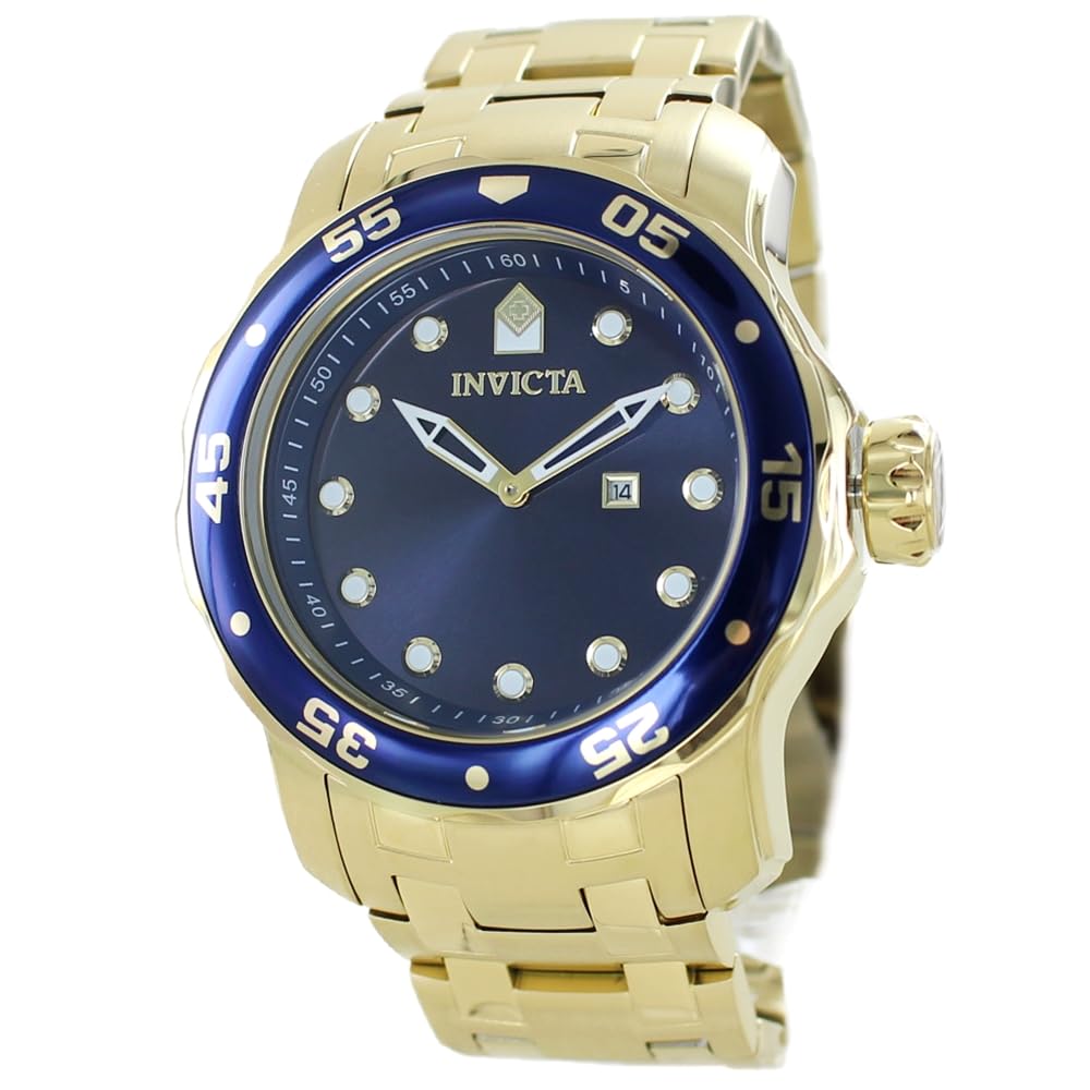 Pro Diver Big Case 200m Waterproof Blue Dial Gold Stainless Steel Invicta [Invicta] Men's IN-47006 [Товар]