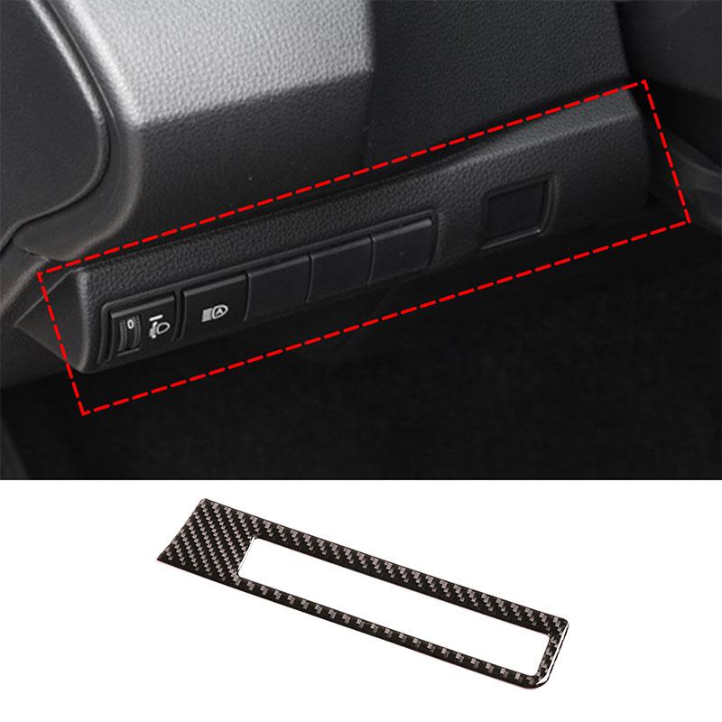 Для Toyota Corolla-мягкое углеродное волокно, автомобильный переключатель фар, рамка, накладка, наклейка, автомобиль