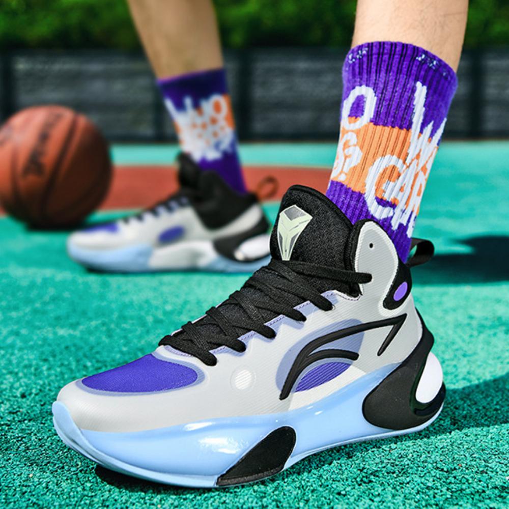 Мужские и женские баскетбольные кроссовки осенне-зимнего сезона, средние и высокие, на молнии, со шнуровкой, с сетчатой поверхностью, нескользящие, тренировочные кроссовки, спортивная обувь