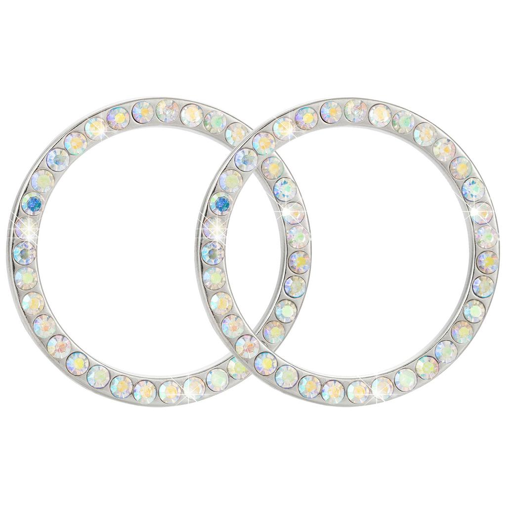 2/1 шт. Кнопка Пуск Стоп Защитная крышка переключателя зажигания двигателя Блестящее кольцо со стразами Отделка круга Автомобильные аксессуары для интерьера