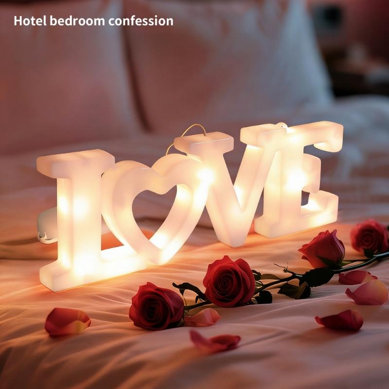 Светодиодная вывеска с буквами LOVE из ударопрочного ПВХ, Светящийся декор с буквами LOVE для Свадьбы, Дня Святого Валентина, Юбилея