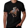 Horse Race Tshirt Unisex T Shirt Summer Black Cotton Tshirt Plain For Unisex Package Tshirt