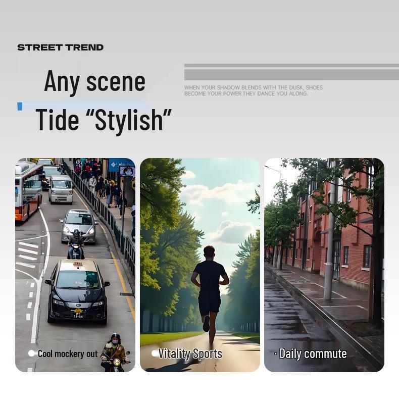 Men's 8cm Height-Boosting Casual White Sneakers