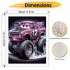 Disney Pink Monster Truck Oil Painting Kit Home Bedroom Wall Decor Handmade Gift Art Crafts Large Creative Diy Projects Canvas Wall Decor
