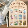 Wooden Baby Commemorative Photo Frame,monthly Calendar,photo Display Board,milestone Photo Frame for Newborns