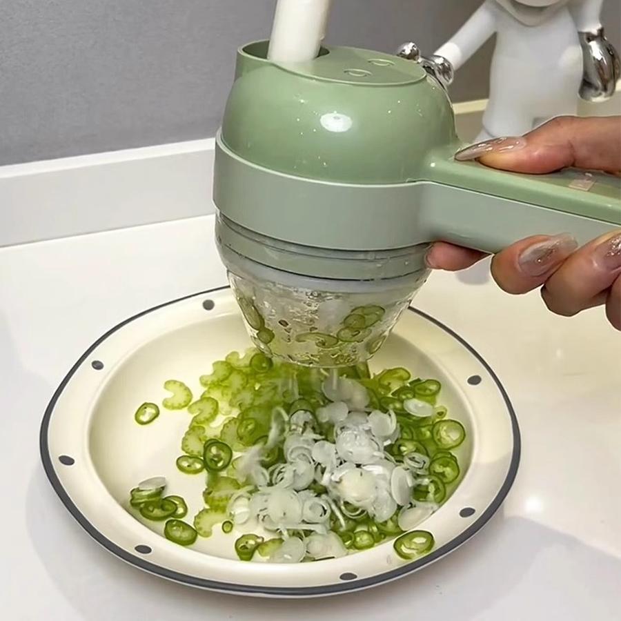 Multifunctional Vegetable Chopper Chili Ring Onion Slicer Ginger Paste Garlic Slices Electric Garlic Crusher Artifact