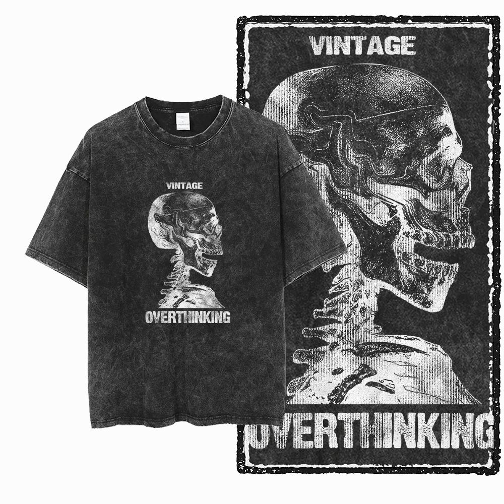 ZG STREETWEAR THEME Printed Cotton Acid Washed Exclusive Graphic Unisex T Shirt Cool Vintage Men Tshirts Big Size Tee for men