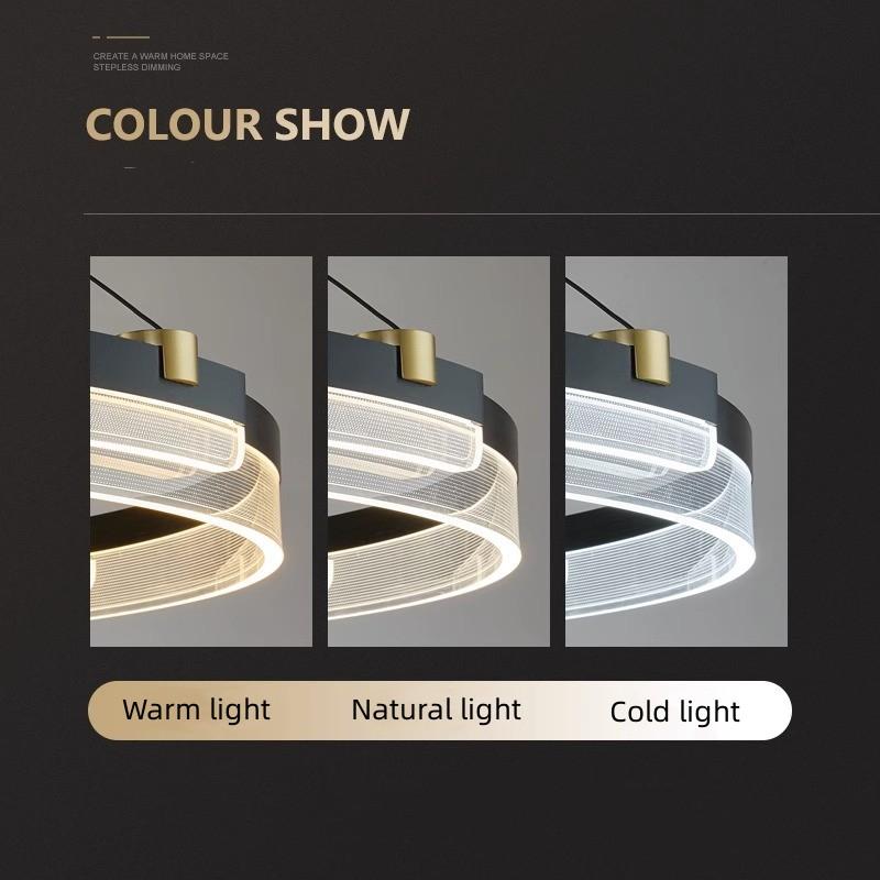 Современная итальянская минималистская гостиная, высококачественная кольцевая люстра, новый простой элегантный светильник, роскошный ресторан, главная лампа