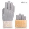 New Warm and Cold Touch Screen Gloves Thickened and Velvet Women's Winter Knitted Gloves To Keep Out the Cold