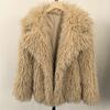 Модная женская короткая шуба из искусственного меха Осень Зима Имитация Монгольской овчины Куртка Лацкан Теплая Верхняя одежда Уличная одежда Топы