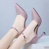 Fashion Thick-heeled High-heeled Shoes Female Fairy Wind Summer New All-match Girl Pointed Toe Strap Sandals for Women’s