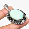 Arizona Turquoise Gemstone Handmade 925 Silver Plated Jewelry Pendant 2.08"