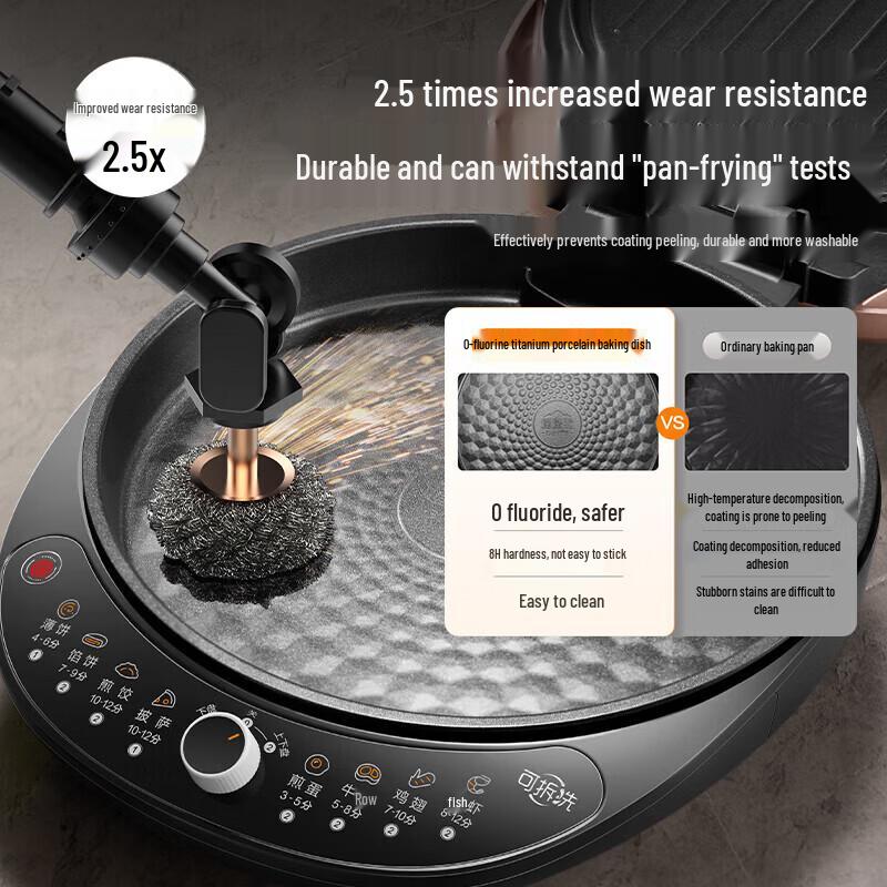 Supor 1700W Double-Sided Electric Pancake Maker & Grill CN plug (adapter included)