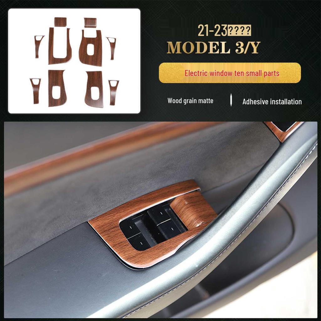 Интерьер из углеродного волокна для Tesla Model 3/Y 2021-2023 Рулевое колесо и консоль