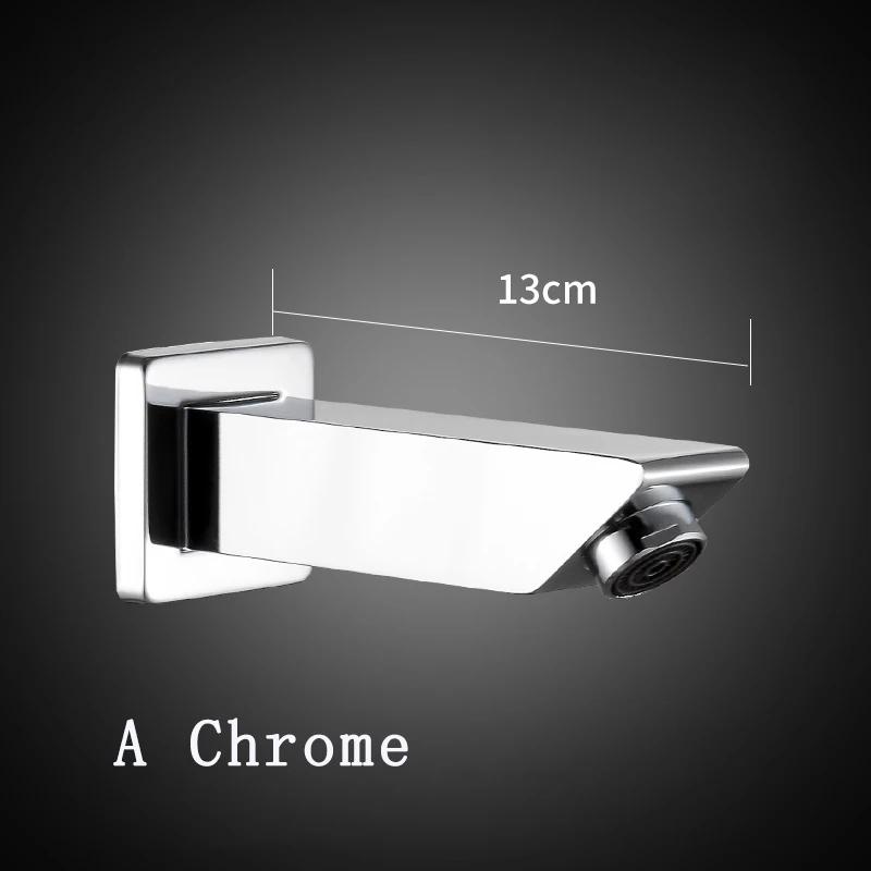 Matte Black Or Chrome Solid Bass Outlet Wall Mounted Shower Spout Bath Tub Shower Mixer Faucet Spout Filler 180 degreeFolding