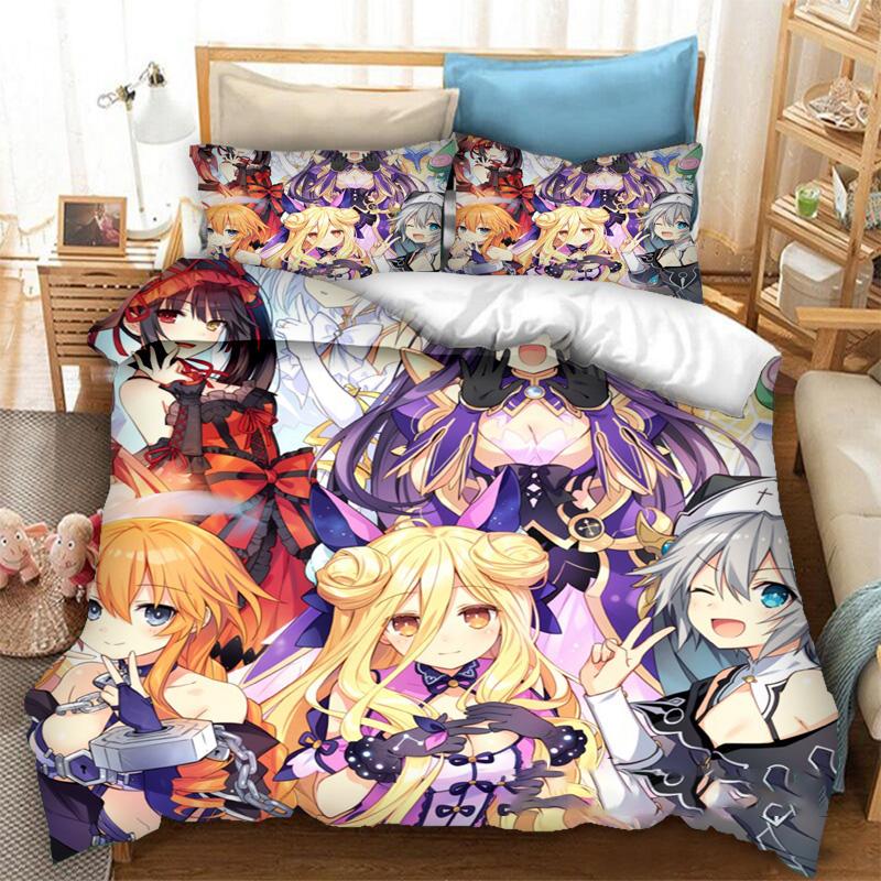 3D печать аниме Date A Live комплект постельного белья для мальчиков и девочек Twin Queen Size пододеяльник наволочка кровать дети взрослые мода домашний текстиль