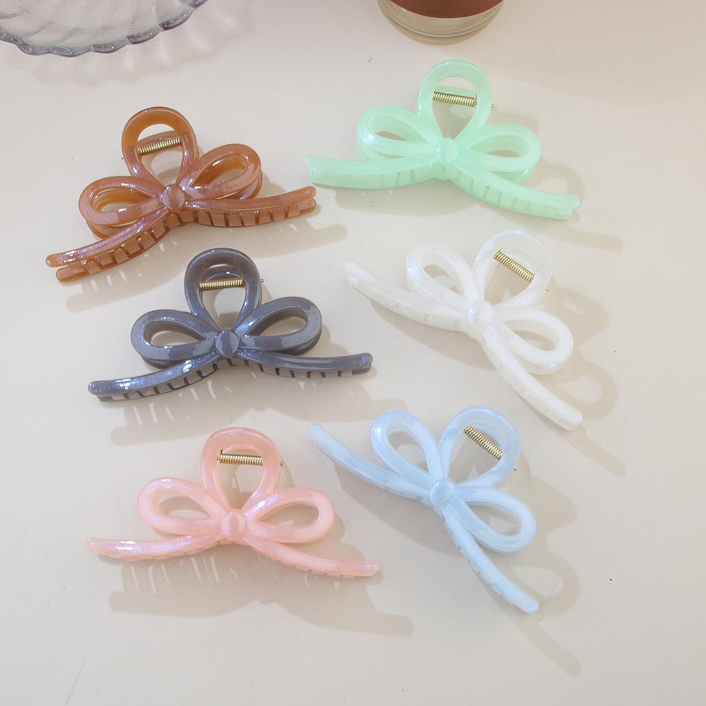 High-end Bow Large Size Hair Clip for Women's Back of Head Bun Hair Clip Shark Clip Hair Accessories Hairpin