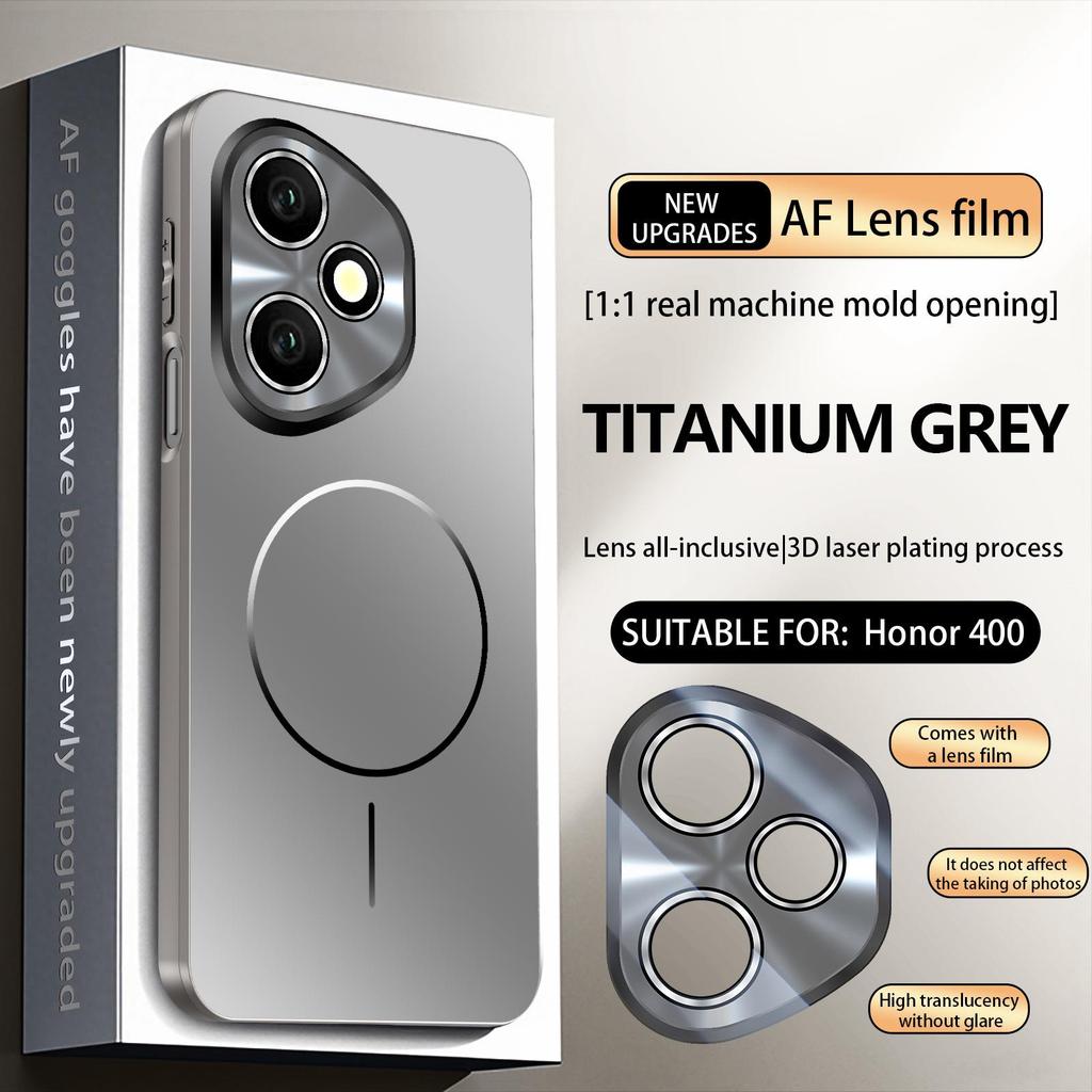 Применимый чехол-кольцо с магнитом и большим окном для Honor 400Pro, Тонкий магнитный чехол-кольцо для Honor 400, Матовый защитный чехол для Honor X70