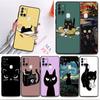 Cat Cartoon Cute Cover Case For Samsung Galaxy A20e A10 A40 A02s A03s A04s A03 Core A04 A50 A70 A10s A02 A01 Tpu Soft Black Case