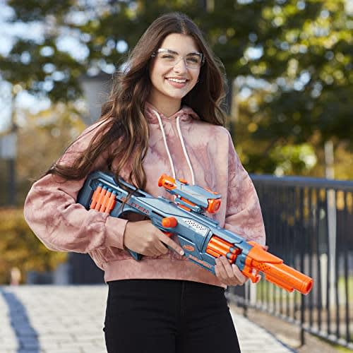 Hasbro Nerf Elite 2.0 Eagle Point RD-8 Дротик-бластер, барабан на 8 дротиков, прицел и баллон Nerf, болтовой затвор, игрушки для мальчиков и девочек от 8 лет и старше на открытом воздухе