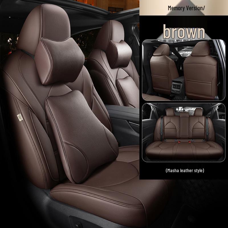 Universal Genuine Leather Car Seat Cover, Four-Season, Full Coverage, Fits All Models