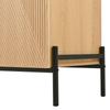 Modern Sideboard with Geometric Structure, Double Doors, Middle Drawer, Multifunctional Storage Cabinet for Living/Dining Room