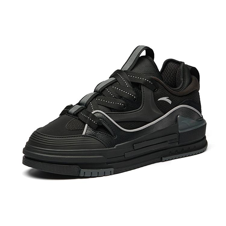 Anta Кроссовки Bump Puffy Устойчивые к истиранию Нескользящие Низкие Скейтбордические Мужские Черные 912238060-2