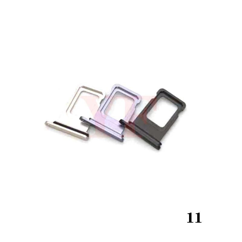 100pcs Sim Tray Holder For Iphone 6 6S 7 8 Plus X XS Max 11 12 Pro Mini SIM Card Tray Slot Holder Adapter Socket Repair Parts