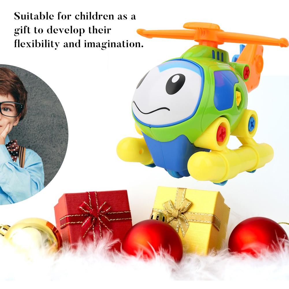 Детская сборная модель вертолета, игрушка с инструментом для снятия, головоломка, игрушка в подарок, мультфильм