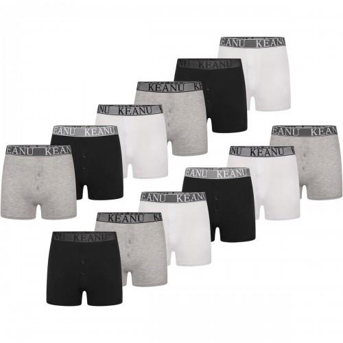 Keanu Men's Plain Boxer Shorts (Pack of 12)