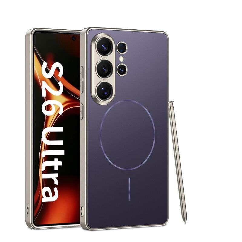 Samsung S26ultra Магнитная Skin Suction Матовый Чехол для Мобильного Телефона Оптом S26plus Зарядка Однотонный Защитный Чехол