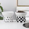 Ceramic High Foot Pet Bowl Cat Food Bowl Protects Cervical Vertebrae Pet Supplies