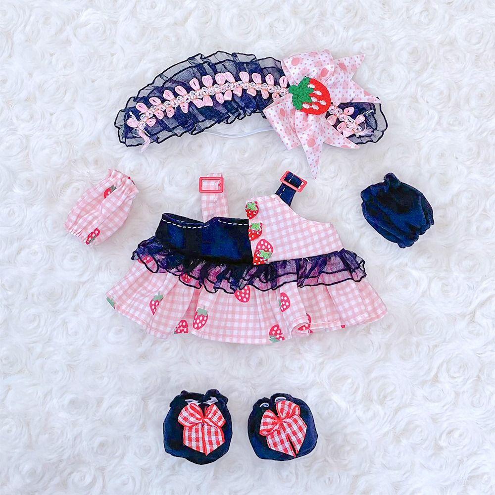 DIY Maidservant Skirt 20cm Bubble Skirt Exquisite Overall  Cotton Doll